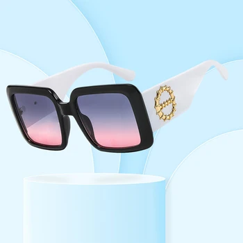 Marka Tasarım Lüks Kadın Erkek Kare Güneş Gözlüğü Moda Vintage Klasik Bayanlar Erkek Araba Sürüş Açık Spor UV400 güneş gözlüğü