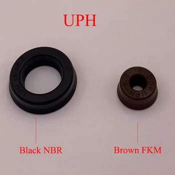 UPH 35.5*50.5*10 35.5x50. 5x10 Kahverengi FKM FPM Siyah NBR Kauçuk Toz Geçirmez Oluk U Dudak Hidrolik Piston Kolu O Ring Conta Yağ Keçesi