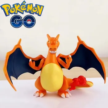 Cep Canavar Uygunsuz Yangın Nefes Dragon Komik Hareketli Model PVC Çizgi film Süsler Kanatları Baş Masaüstü Dekorasyon