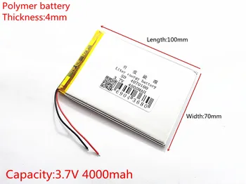 Litre enerji pil 3.7 V 4000MAH 4070100 Lityum polimer Pil koruma levhası MID 7 inç Tablet PC İçin