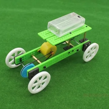 fiziksel deney Çift katmanlı çıtalı arabası DIY el monte model oyuncak öğrenci üreticisi teknoloji küçük üretim gizmo