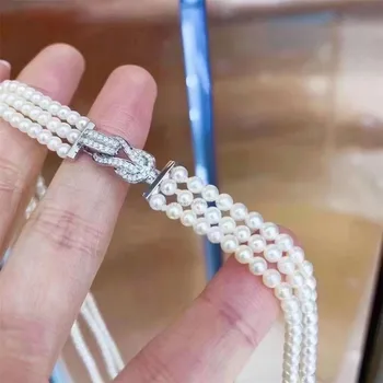 DIY inci takı aksesuarları kolye bilezik kazak zinciri düğüm çok sıralı toka bakır kaplama 18K Altın