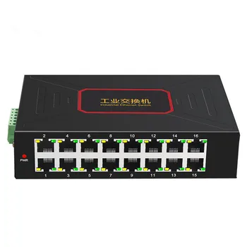 Tedarik 16 Port endüstriyel Ethernet Anahtarları 10/100 Mbps DİN Ray Tipi RJ45 Ağ anahtarı 16 port gigabit anahtarı