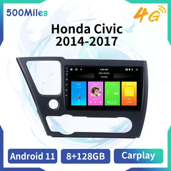 2 Din Android Araba Radyo Honda Civic 2014-2017 için Araba Stereo GPS Navigasyon WİFİ 4G Multimedya Video Oynatıcı Carplay Kafa Ünitesi