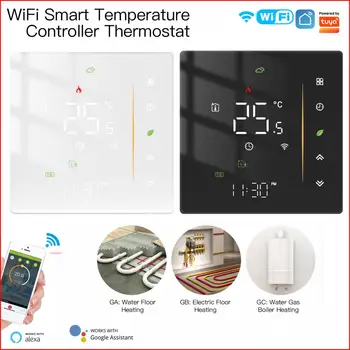 Tuya Termostat WiFi Kablosuz Oda sıcaklık kontrol Cihazı Su / Elektrikli yerden ısıtma Gaz Kazanı Nem Alexa Google İle