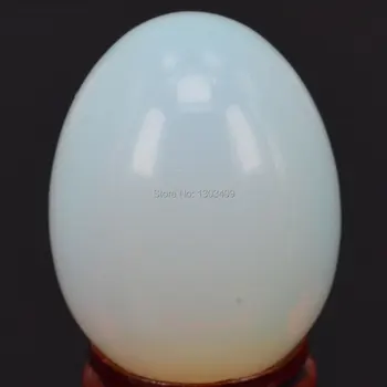 36x48MM Opalite Küre Yumurta Şifa Reiki El Sanatları Taş Masajı Parmak Egzersiz