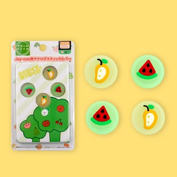 Meyve Mango Karpuz Muz Başparmak Joystick çubuk kavrama Kapaklar Nintendo Anahtarı / Lite Silikon Başparmak Sopa Kavrama Kapağı Koruyucu