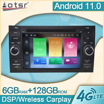 6 + 128G Android 11 Multimedya Araba Radyo Çalar Ford Mondeo İçin MK4 2006 2007 - 2010 GPS Navi Video Carplay DVD Kafa Ünitesi DPS 2Din