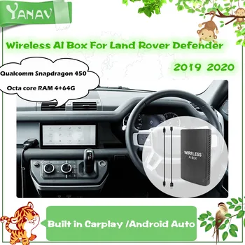 Android Carplay Mini Kablosuz AI Kutusu Land Rover Defender 2019 İçin 2020 Qualcomm 450 Araba Akıllı Kutusu Tak ve Çalıştır Google Netflix
