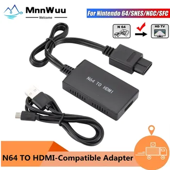 720P / 1080P N64 HDMI uyumlu Dönüştürücü Oyun Konsolu adaptör fiş ve Çalıştır HD Kablo Adaptörü için Nintendo 64 / NGC / SNES