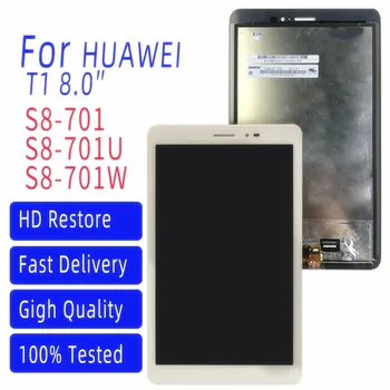 8 İnç Huawei Mediapad T1 8.0 3G S8-701u Onur Pad T1 S8-701 Sayısallaştırıcı Dokunmatik Ekran + lcd ekran Paneli Meclisi