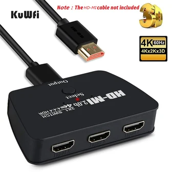 KuWFi 1080P HDMI dağıtıcı Anahtarı 4K*2K HD-MI Anahtarı 3 In 1 Out Desteği HD-MI 2.0 HDCP 2.2 Renk Formatı RGB