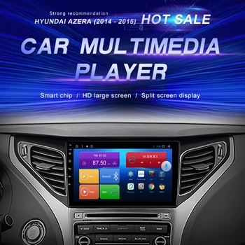 Hyundai Azera İçin Android araç DVD oynatıcı (2014 - 2015) araba Radyo Multimedya Video Oynatıcı Navigasyon GPS Android10. 0 Çift Din