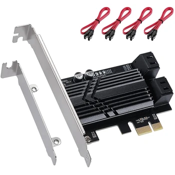 Pcıe SATA Kartı 4 Port 1X, PCI Express SATA 3.0 Denetleyici Genişletme Kartı 6 Gbps, SATA 3.0 Pcıe Kartı 4 SATA Kablosu İle