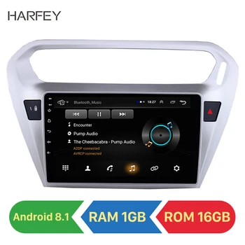 Harfey 9 inç HD Dokunmatik Ekran Araba radyo Android 8.1 GPS Citroen Elysee İçin Peguot 301 2013 2014 2015 TPMS DVR SD 3G WıFı Arka TSK