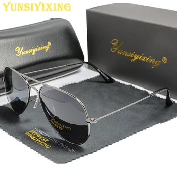 YSYX Yeni Polarize erkek Güneş Gözlüğü Metal Çerçeve Pilot güneş gözlüğü erkekler İçin UV400 Ayna Aksesuarları Gözlük gafas de sol 3025