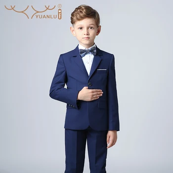 En Kaliteli Erkek resmi kıyafet Töreni Düğün Kampüs Öğrenci Smokin Elbise Beyefendi Çocuk Kostüm çocuk Blazer Giyim Seti