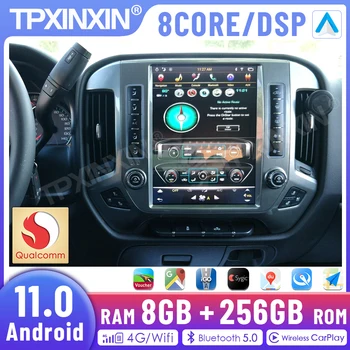 2 Din İçin Chevrolet Silverado / GMC SİERRA 2015-2018 İçin Android 11.0 8G + 128GB Araba Radyo GPS Navi Multimedya Oynatıcı Otomatik Kafa Ünitesi