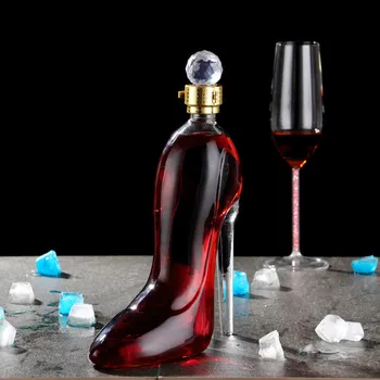750 ml Yüksek Topuklu Şekil Cep Şişesi Yaratıcı şarap dekantörü Romantik Mühürlü Viski Votka Şişe Likör karaf şarap şişesi