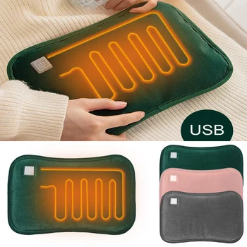 USB taşınabilir ısıtmalı el ısıtıcı kılıfı El Muff eldiven Ayarlanabilir Sıcaklık elektrikli sıcak çanta grafen ısıtıcı ped ev Ofis için