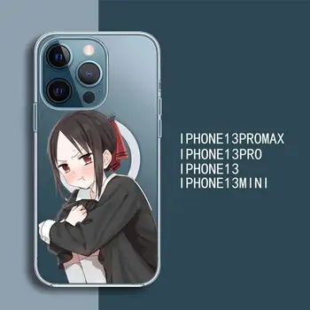kaguya sama aşk savaş anime telefon kılıfı Şeffaf Magsafe Manyetik Mıknatıs iPhone 13 12 11 Pro Max Mini Kablosuz Şarj
