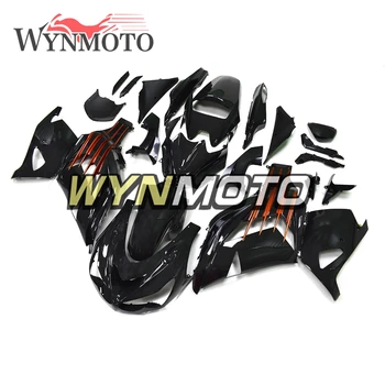 Tam ABS Enjeksiyon Plastik Fairings Kawasaki ZX-14R ZX14R ZZ-R1400 2012 - 2015 Motosiklet Parlak Siyah Kırmızı kaporta kiti Yeni