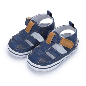 Erkek bebek Kız Ayakkabı Sandalet Yaz Tuval Kaymaz Kauçuk Taban kaymaz Toddler Yenidoğan İlk Yürüteç Beşik Ayakkabı 10 renkler