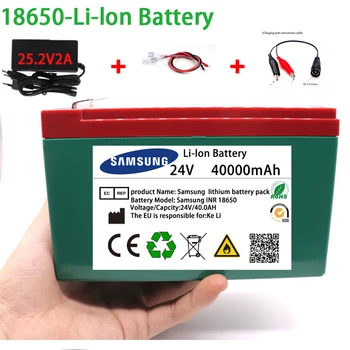 24 V 18650 lityum iyon batarya Elektrikli Bisiklet Moped Elektrikli, 40/50 / 60Ah lityum iyon batarya Paketi + 2A Şarj Cihazı