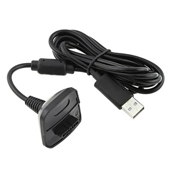 20 adet bir lot USB şarj kablosu Microsoft Xbox 360 Kablosuz Denetleyici Siyah