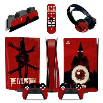 The evil within PS5 Cilt Etiketler Çıkartması Playstation 5 Konsolu ve Kontrolörleri için Tam Vücut Vinil Kapak #0985