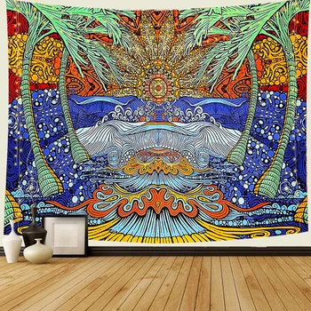 Hint Hippi Bohem Goblen Japon Goblen makrome duvar asılı mandala psychedelic goblen boho dekor Battaniye Yatak Örtüsü