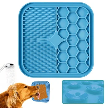 Pet Köpek Besleme Yavaş yiyecek kasesi Pençe şeklinde Dağıtım Mat Besleme Plakası Silikon Köpek Yalama Pedi Güvenli Toksik Olmayan Eğitim Plakası