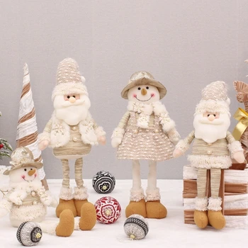 Noel Dekorasyon El Yapımı Asılı Oturan Bebekler Santa Kardan Adam peluş oyuncak Noel Ağacı Asılı Süsleme 2023 Yeni Yıl Hediyeleri