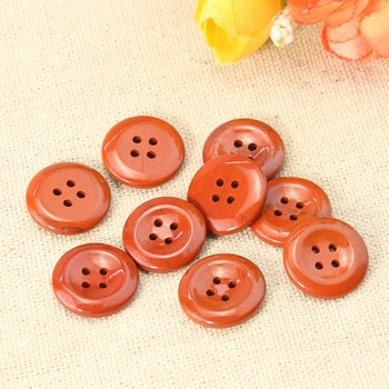 Muy Bien 5 adet Kırmızı Jasper 4 Delik Yuvarlak Yeşim Taş Düğmeler Zanaat Giyim Dekor DIY Scrapbooking Aksesuarları Dikiş Malzemeleri