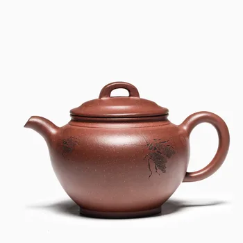 275 ml Otantik Zisha demlik ünlü tüm el yapımı Yixing orijinal mor kil saray lamba demlik Kung Fu çay su ısıtıcısı özel