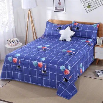 Yatak çarşafı Ev Tekstili Modern Polyester Pamuk Düz Çarşaf yatak çarşafları Tek Kraliçe Kral Yatak Örtüsü (Yastık Kılıfı Sipariş Gerekir)