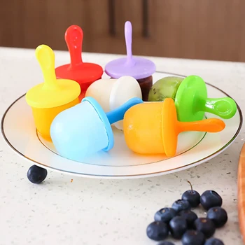 7x Mini dondurma yapma makinesi DIY Kalıp Buzlu şeker Kalıp Makinesi Lolly Yoğurt Bebek DIY Gıda Meyve Sallamak Dondurma Kalıp 2