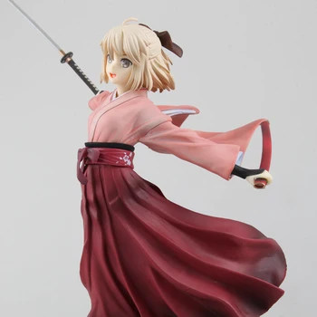 22 cm Oyun Kader Büyük Sipariş Figuras Okita Souji Kiraz Sakura Saber Action Figure Koleksiyon Modeli PVC Oyuncak Anime Figürü Kutusu