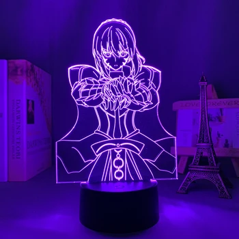 Anime 3d Lamba Kader Kalmak Gece Saber yatak odası dekoru doğum günü hediyesi Manga Kader Kalmak Gece Saber Led Gece İşığı Lambası