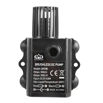 Decdeal Ultra sessiz Fırçasız DC USB Su Pompası 5/12V 2.4-10W 250-400L / H Kaldırma 300cm Dalgıç Çeşme Akvaryum Sirkülasyon