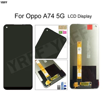 LCD Ekranlar Oppo A74 5G LCD ekran dokunmatik ekran digitizer Cam Panel Sensörü Cep Telefonu Tamir Parçaları
