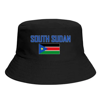 Güney Sudan Bayrağı Kova Şapka Baskı Serin Fanlar Güneş Gölge Basit Klasik Açık Yaz Balıkçı Kapaklar balıkçılık şapkası