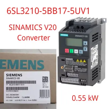 6SL3210-5BB17-5UV1 yepyeni SINAMICS V20 Dönüştürücü, 1AC 200 V, FSAB, 0.55 kW 6SL3210 5BB17 5UV1