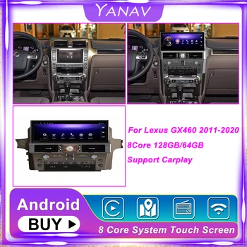 128GB Android 10 Araba Radyo Lexus GX460 2011-2020 Otomatik GPS navigasyon Başkanı ünitesi Carplay Alıcısı Multimedya Carplay Stereo