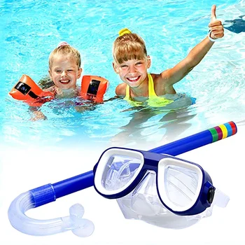 Çocuk dalış maskesi Şnorkel Seti Yüzme Scubas Şnorkel anti-sis yüzücü gözlükleri Çocuklar Dalış Sualtı Kolay nefes tüpü Setleri