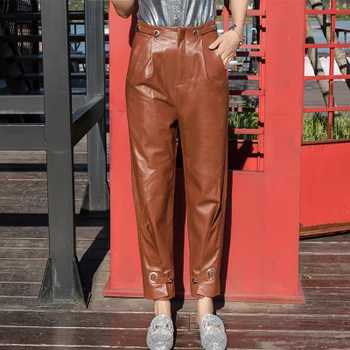 Üst marka Yeni Moda 2020 Gerçek Koyun Deri Pantolon BP20 yüksek kalite