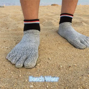 1 Çift Yüksek Kalite Rahat 5 Ayak Kesim Dayanıklı Çorap Kaymaz Yoga Çorap Yürüyüş Koşu Tırmanma Arefoot Çorap
