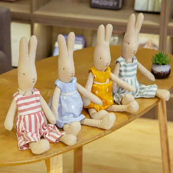 Korean cartoon bamboo charcoal bag trendy long-eared bunny ornament decoration plush toy doll модный ушастый кролик
