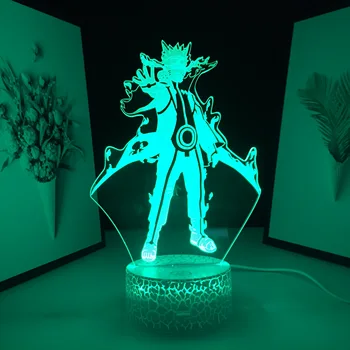 Anime Figürü Akrilik çocuk için lamba Yatak Odası Dekorasyon Serin Çocuk doğum günü hediyesi ışık Manga Led masa lambası 3D LED Gece Lambası
