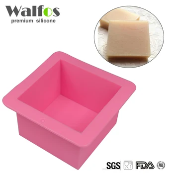 Walfos 500 ml Büyük Küp Kare Sabun kalıp Mum Kek Jöle Şeker silikon kalıp Kalıp bakeware Mutfak Aksesuarları